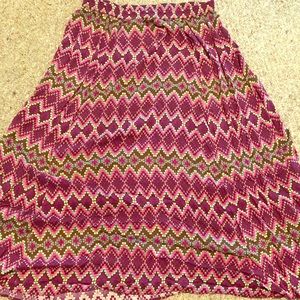 1X multi color skirt